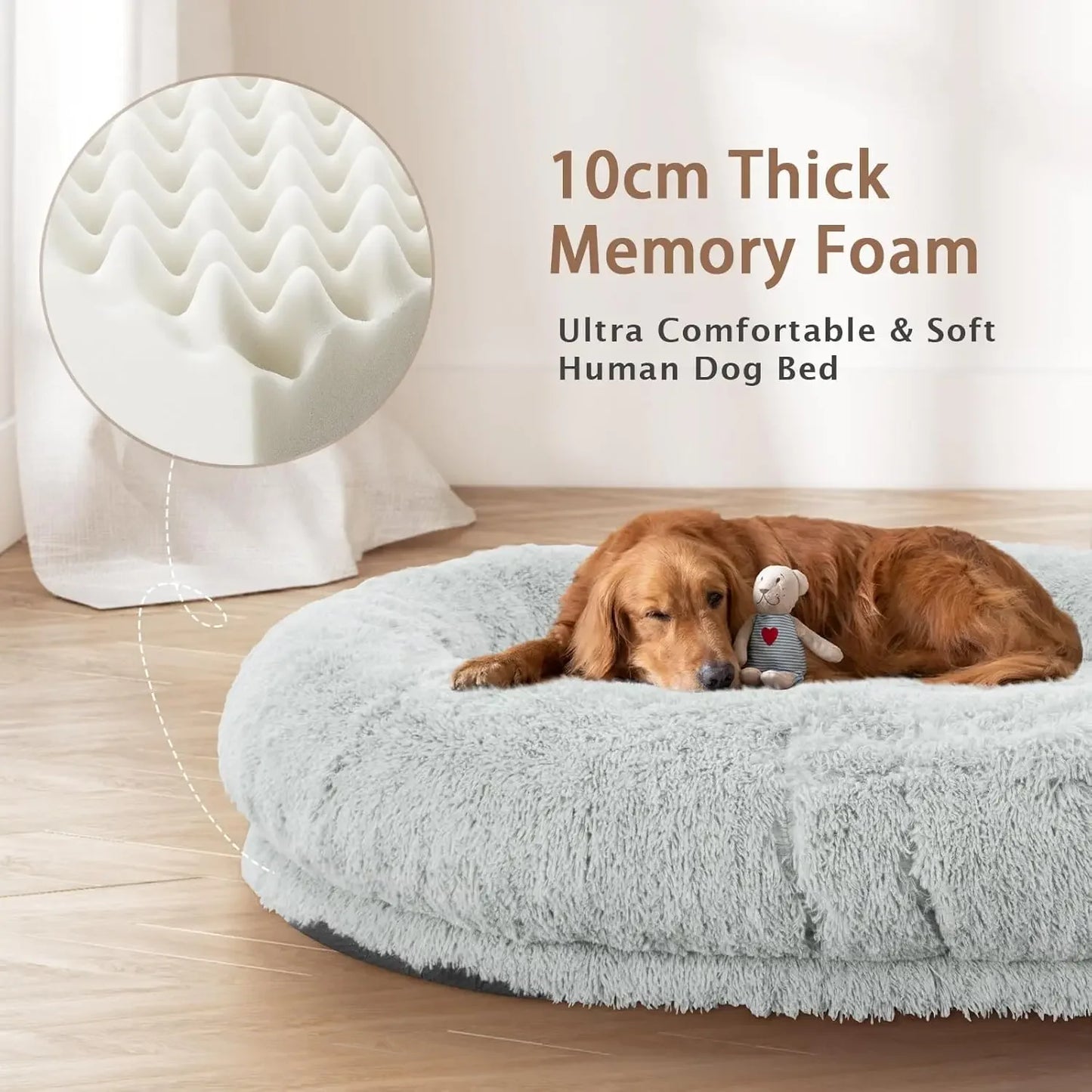 XMSJ Human Dog Bed Memory Foam Pillow Lounge Ultimate Mat
