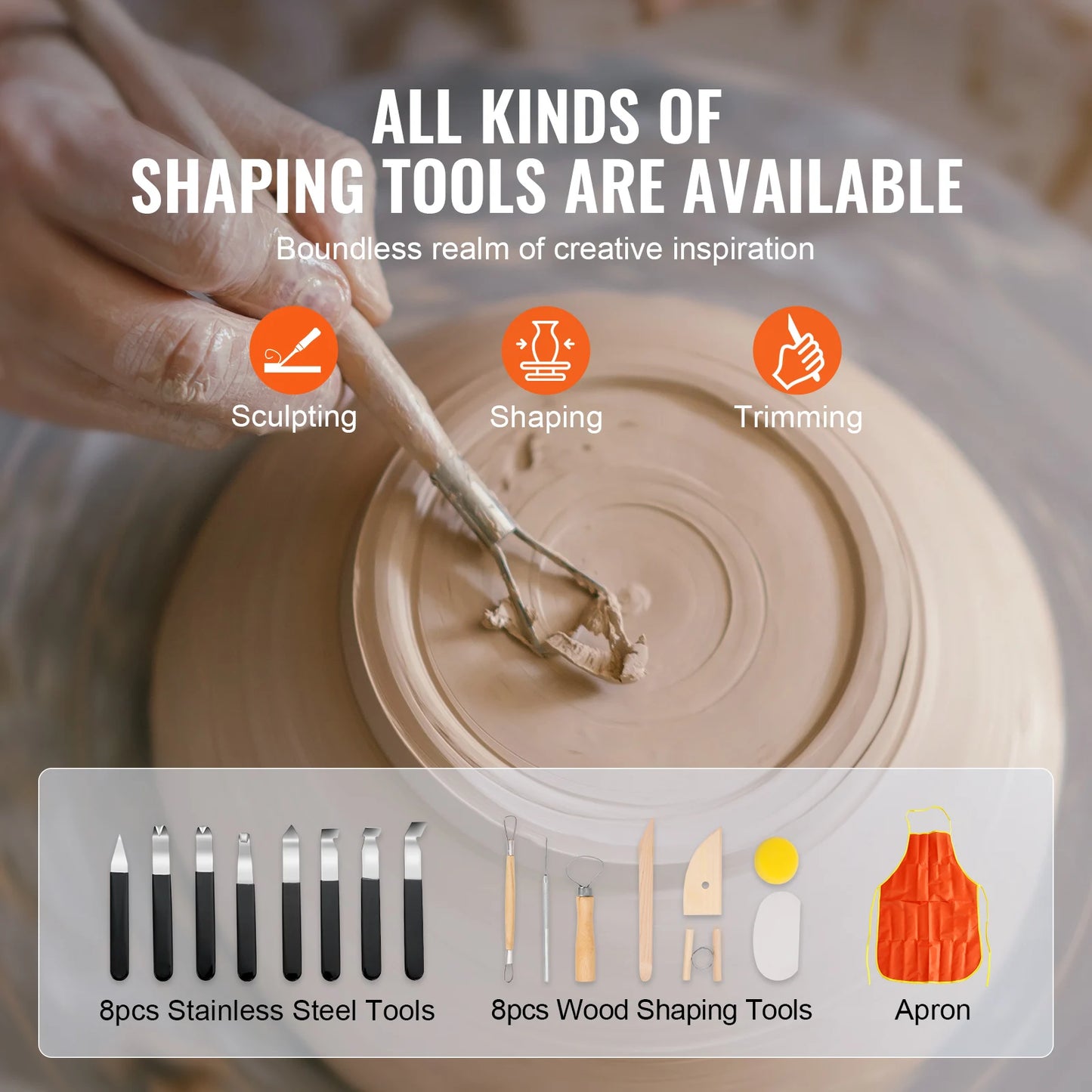 SucceBuy Pottery Wheel Ceramic Forming Adjustable RPM