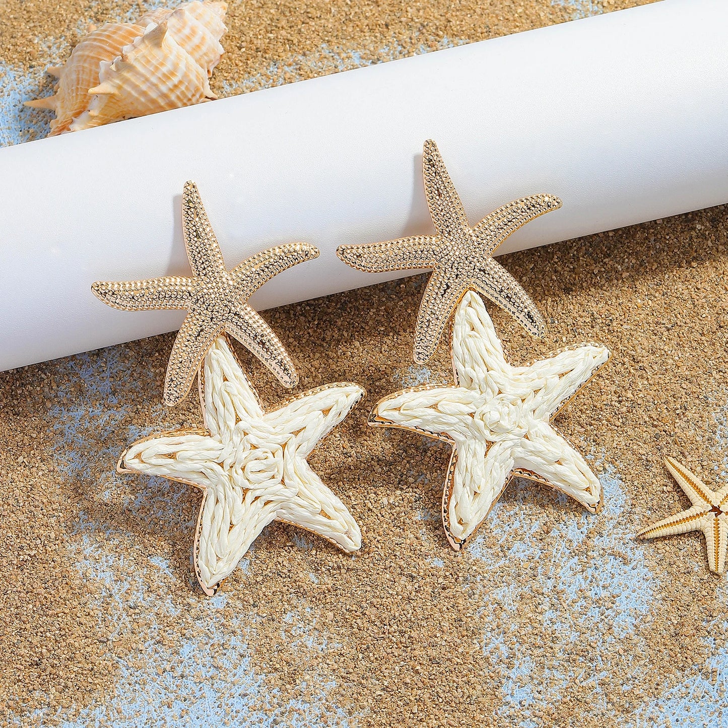 Best Lady Bohemia Starfish Shell Dangle Earrings Women