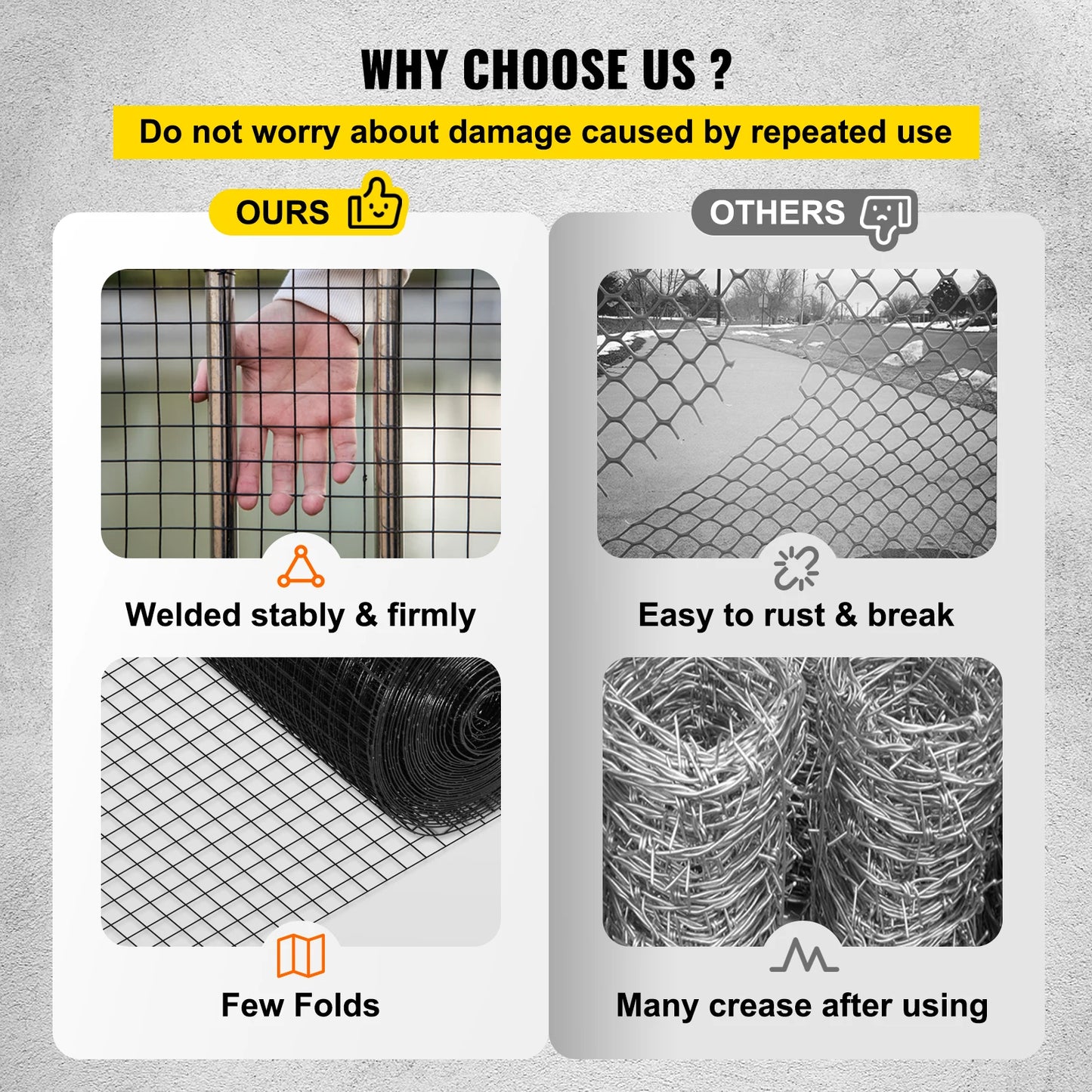 SucceBuy Vinyl Coated Welded Wire Fence For Chickens