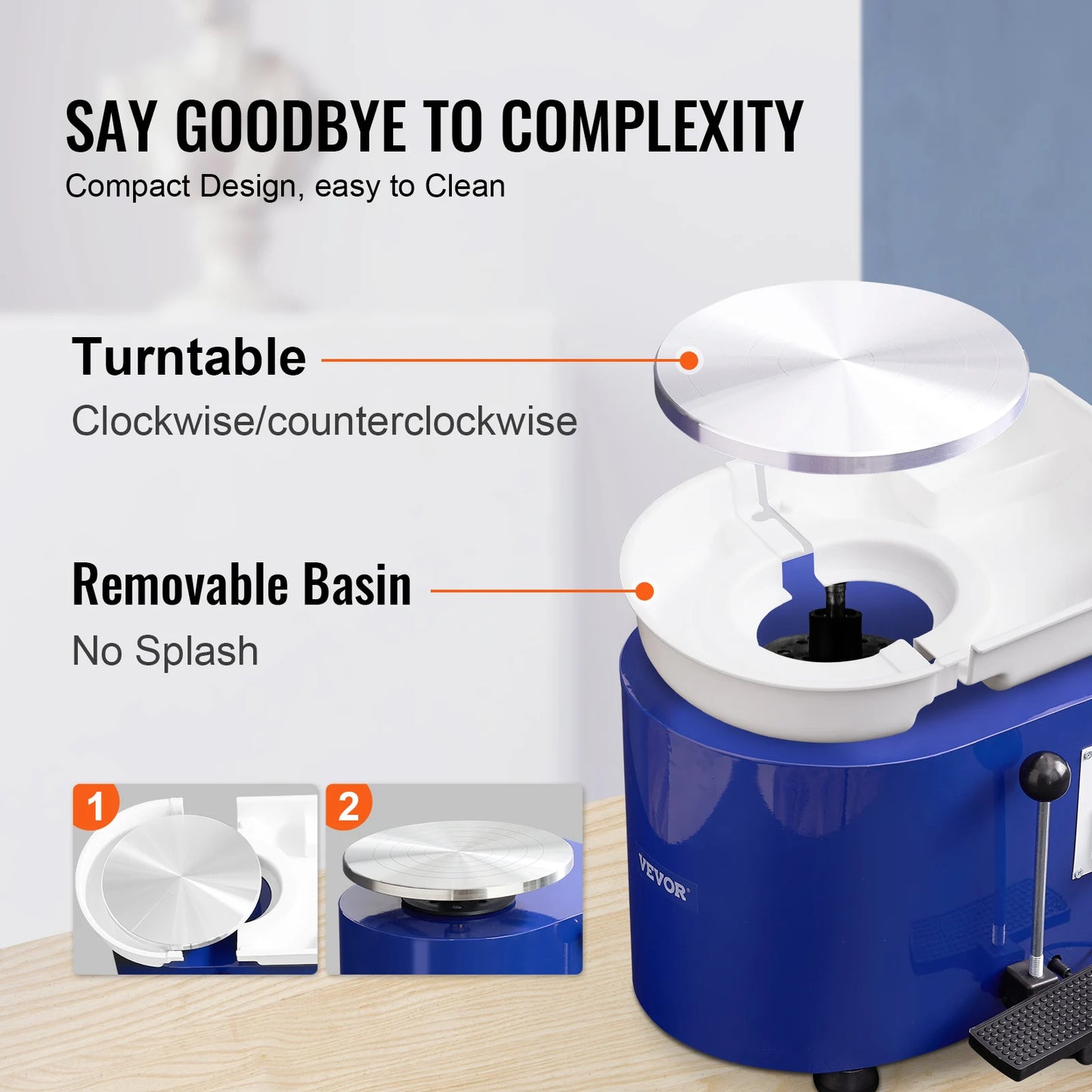 SucceBuy Pottery Wheel Ceramic Forming Adjustable RPM