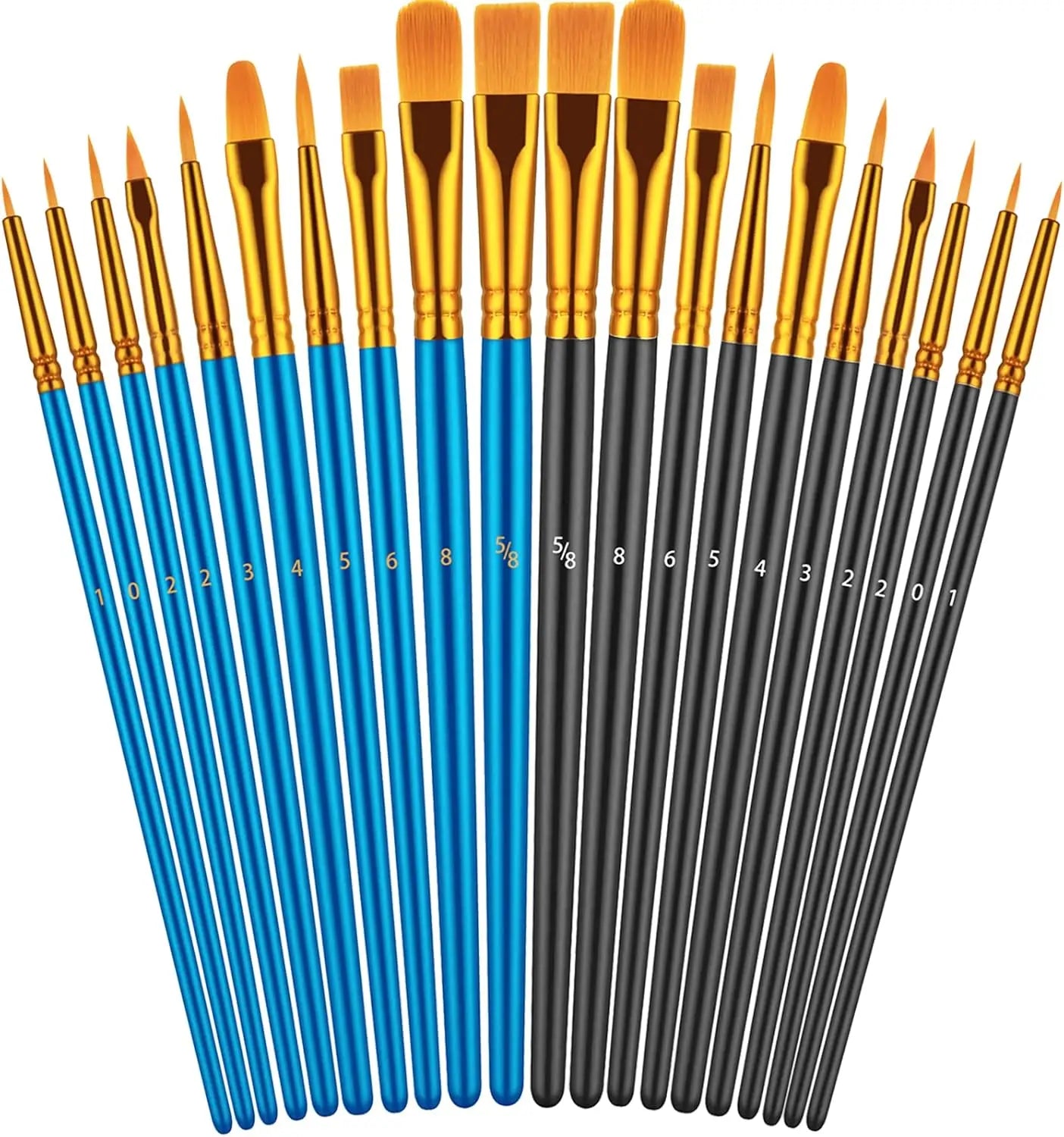 Handle 2 Pack Oil Watercolor Acrylic Brushes Professional