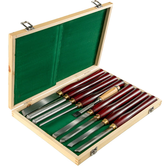 SucceBuy 9 Piece HSS Lathe Chisel Set For Wood Turning