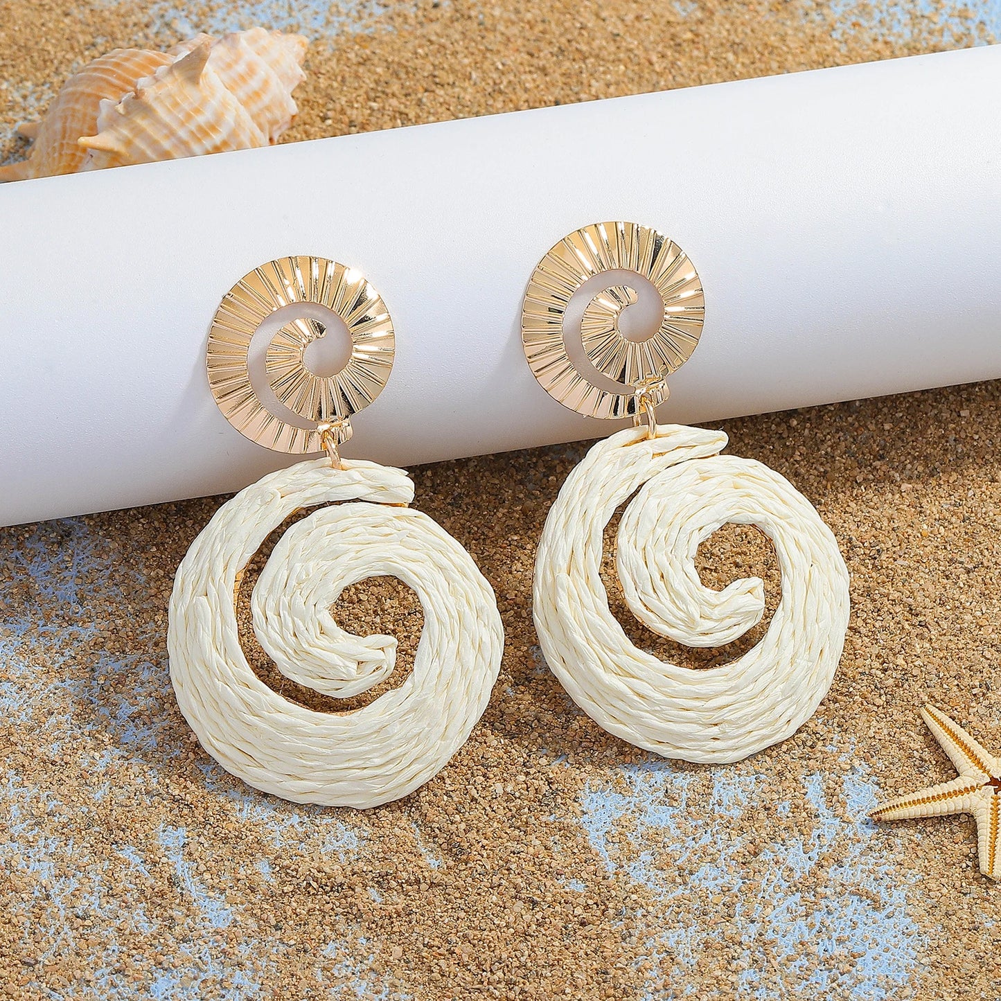 Best Lady Bohemia Starfish Shell Dangle Earrings Women
