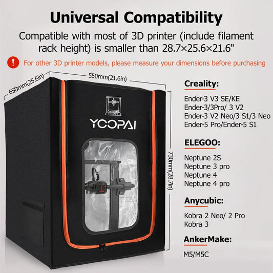 YOOPAI 3D Printer Enclosure with LED Light for Ender Series
