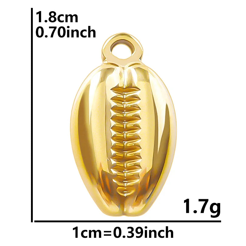 6Pcs GLOWCAT Real Gold Plated Ocean Charms Turtle Starfish