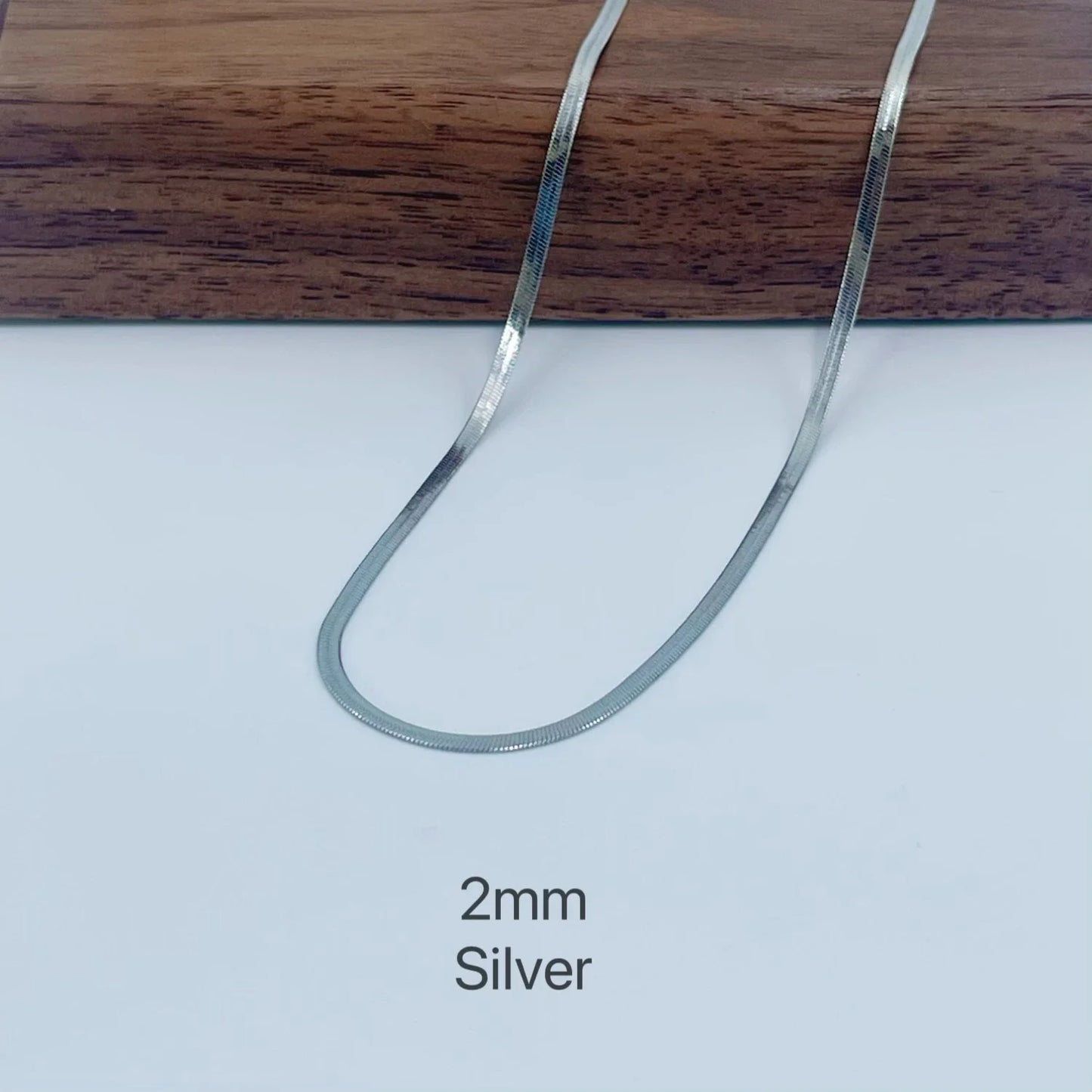 Unisex Minimalist Stainless Steel Snake Chain Necklace