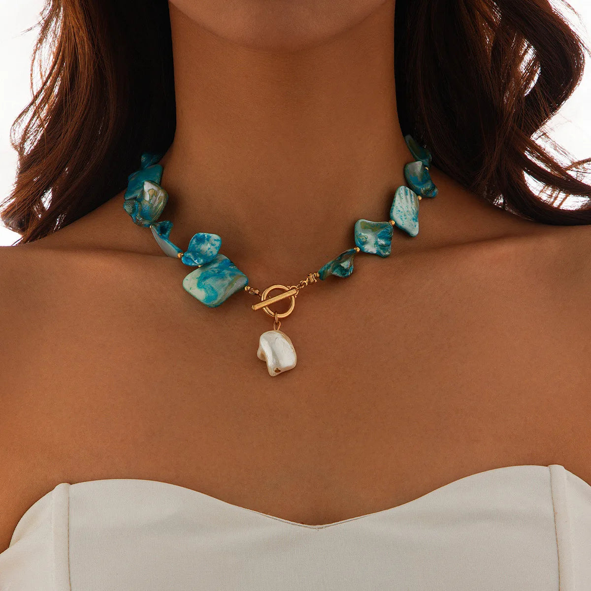 YJ WYWCN Retro Starfish Shell Pendant Necklace Women