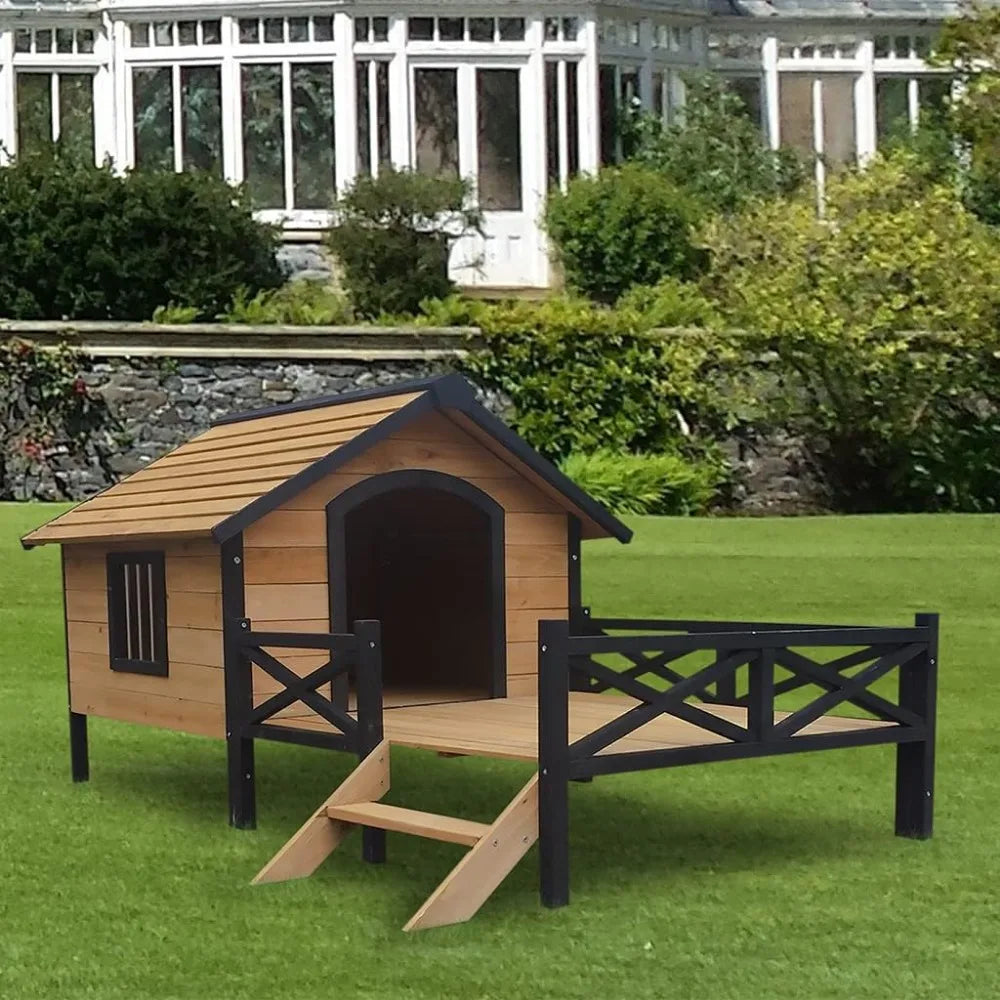 Extreme Outback Log Cabin Weatherproof Outdoor Pet Kennel