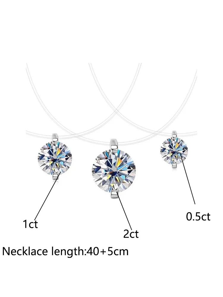 Fine Or Fashion S925 Sterling Mermaid Moissanite Necklace