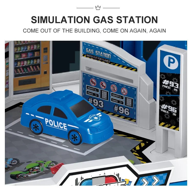 Railway Car Parking Kits DIY Race Track Cars Toy Set