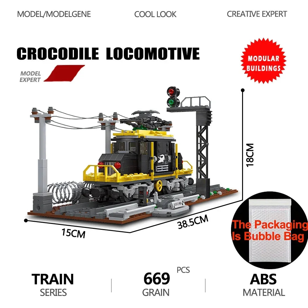 CN Guangdong Spring Crocodile Locomotive Train Blocks Set