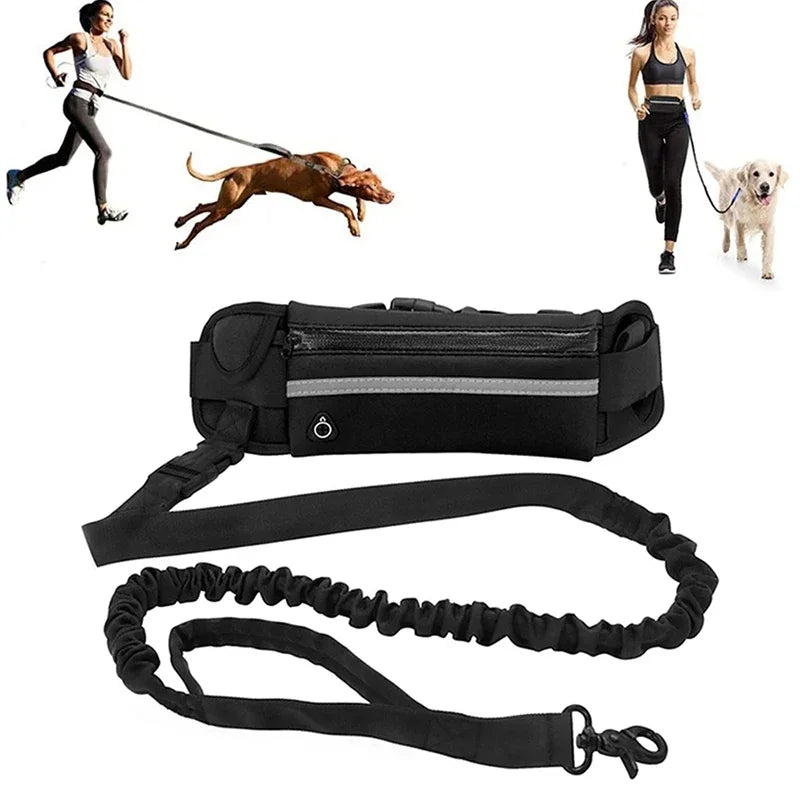 Booteely Hands Free Reflective Dog Leash With Waist Bag