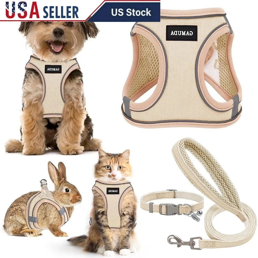 Fujian No Pull Step In Pet Harness Leash Collar Reflective