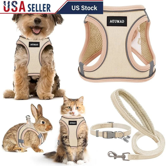 Fujian No Pull Step In Pet Harness Leash Collar Reflective