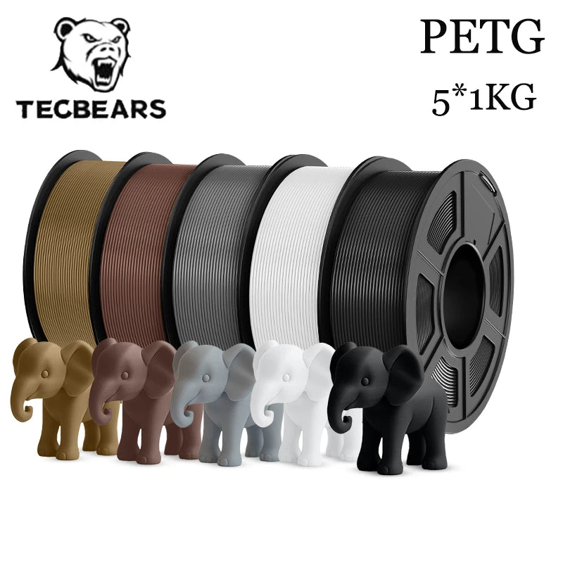 TECBEARS PETG Filament Set for 3D Printer Projects