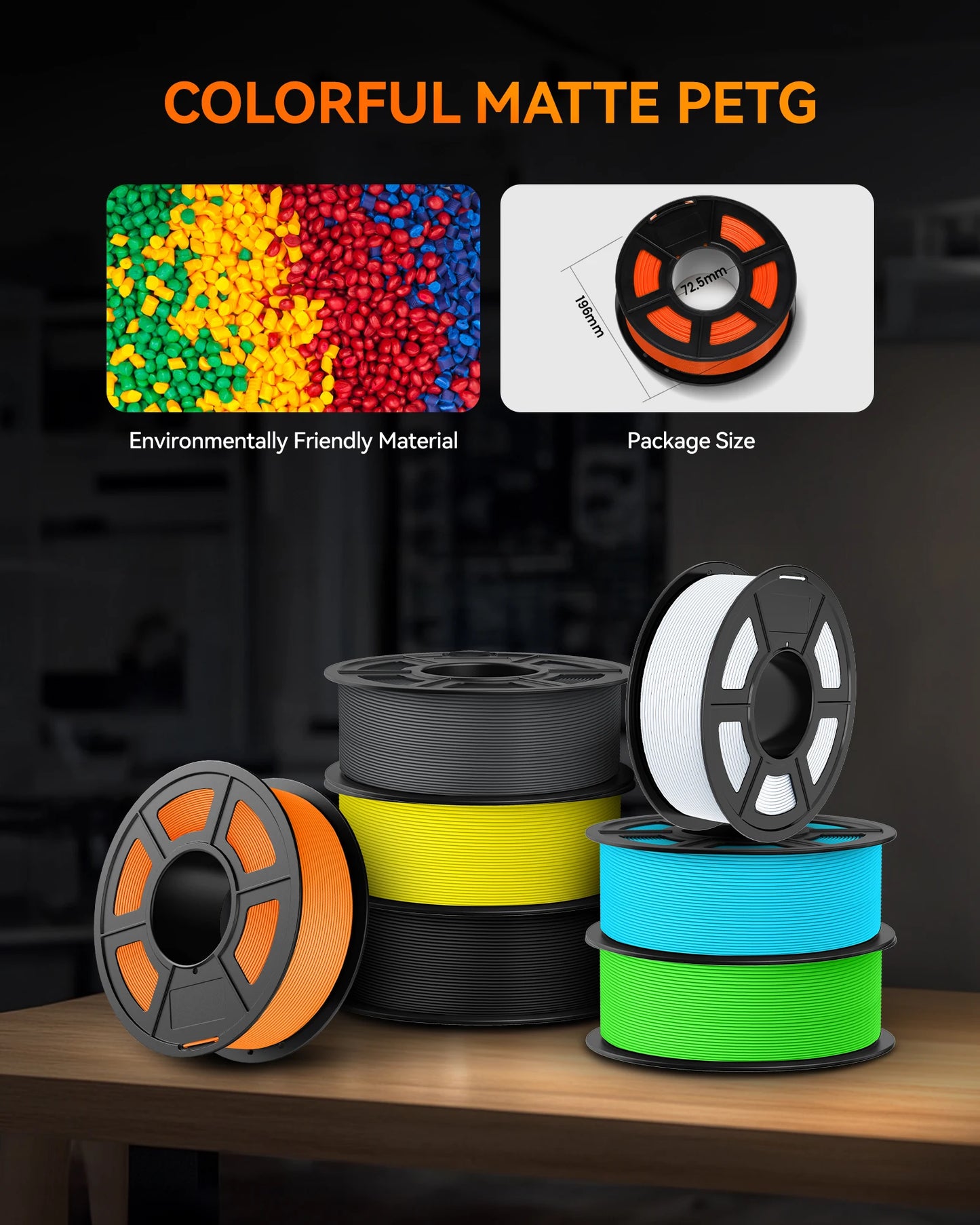 TECBEARS High Speed Matte PETG Filament 1KG 3D Printer