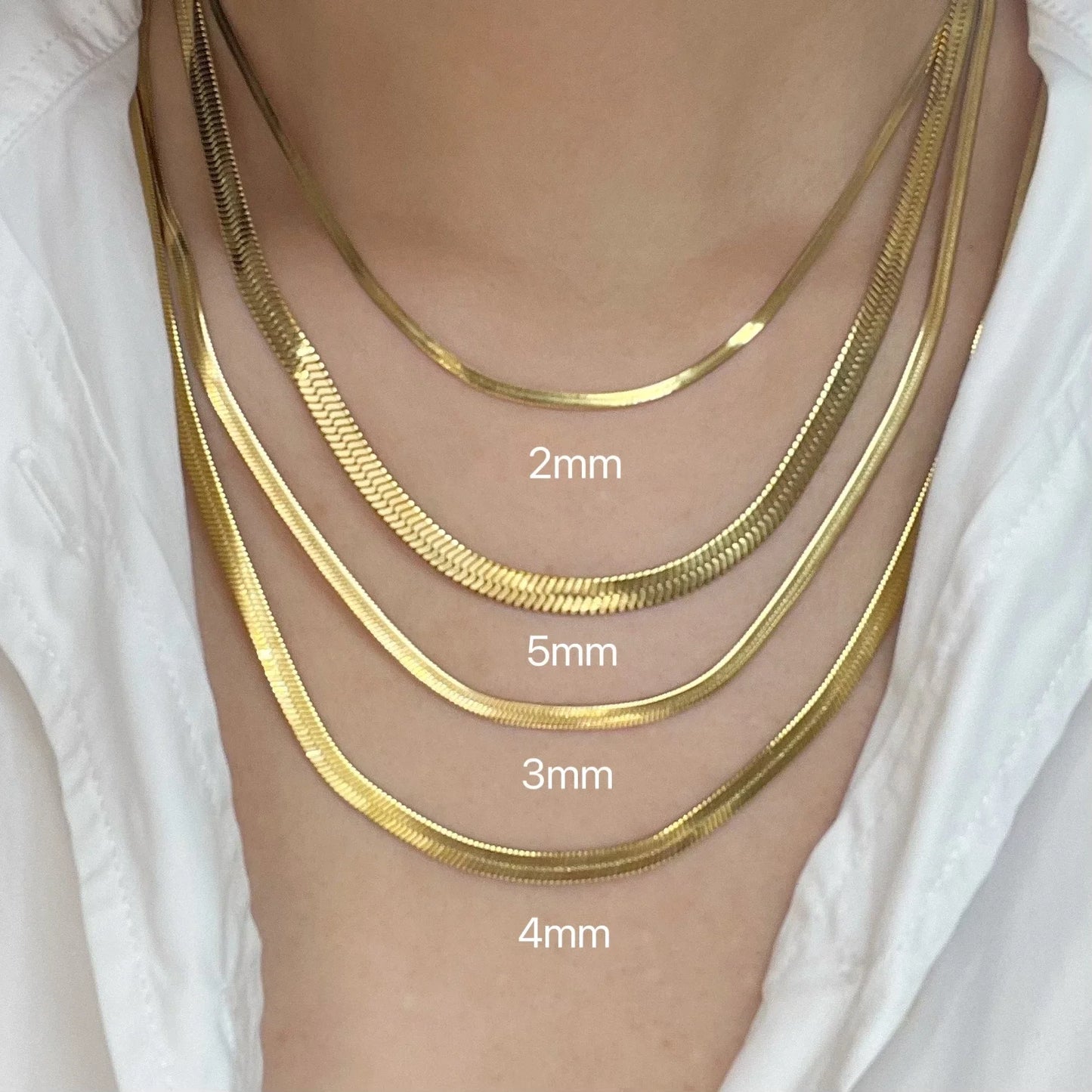 Unisex Minimalist Stainless Steel Snake Chain Necklace