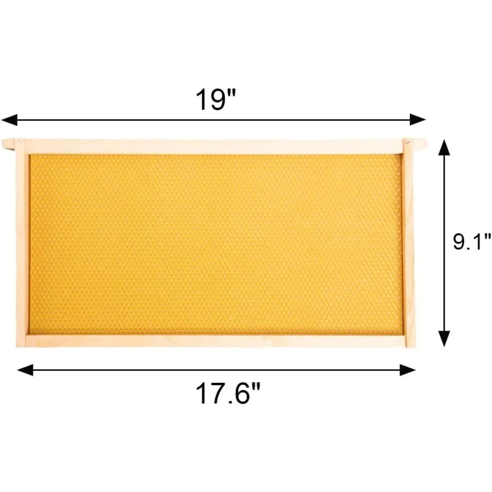 XMSJ Beehive Frames With Waxed Foundation Unassembled
