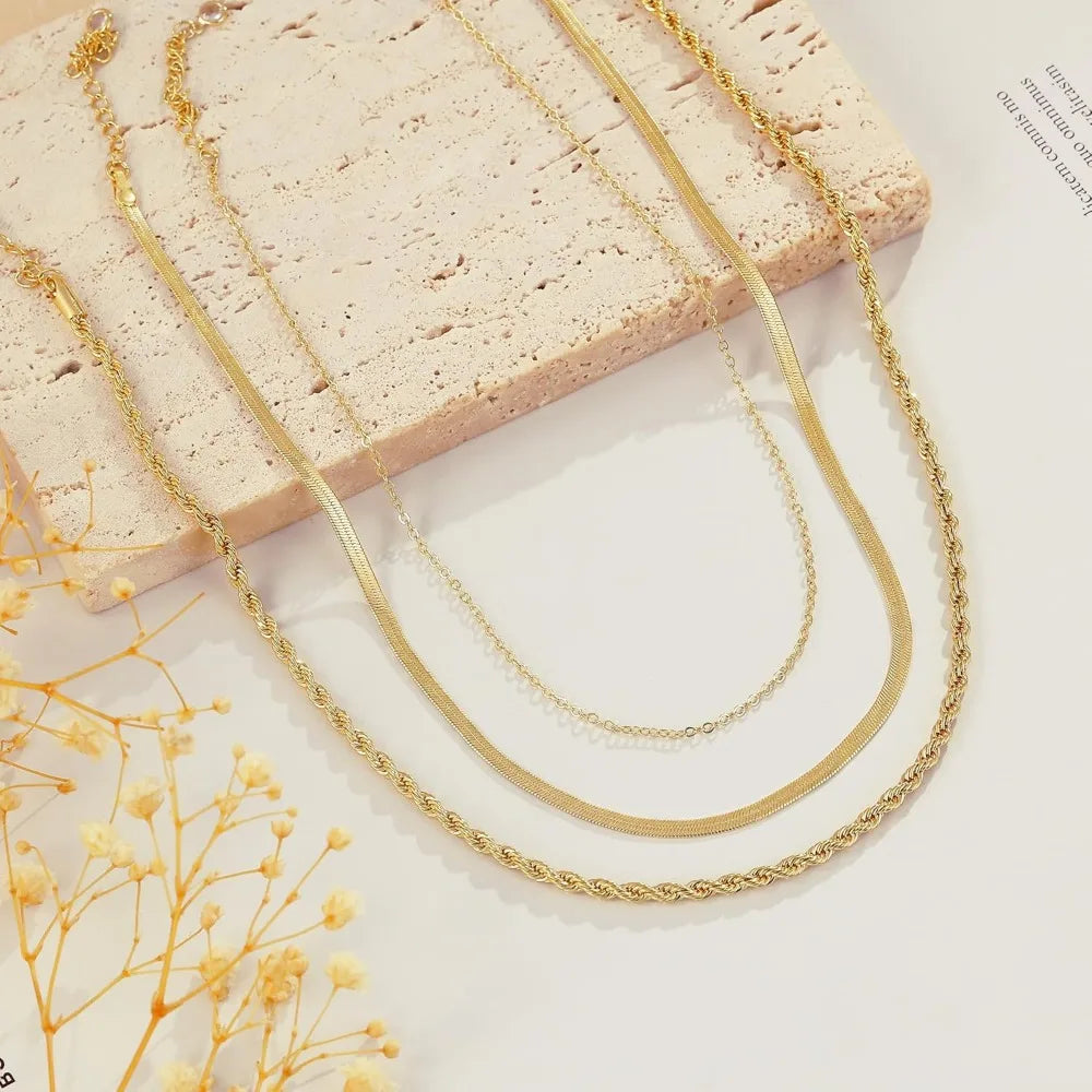 Zhejiang Women 14k Gold Plated Chunky Snake Chain Necklace