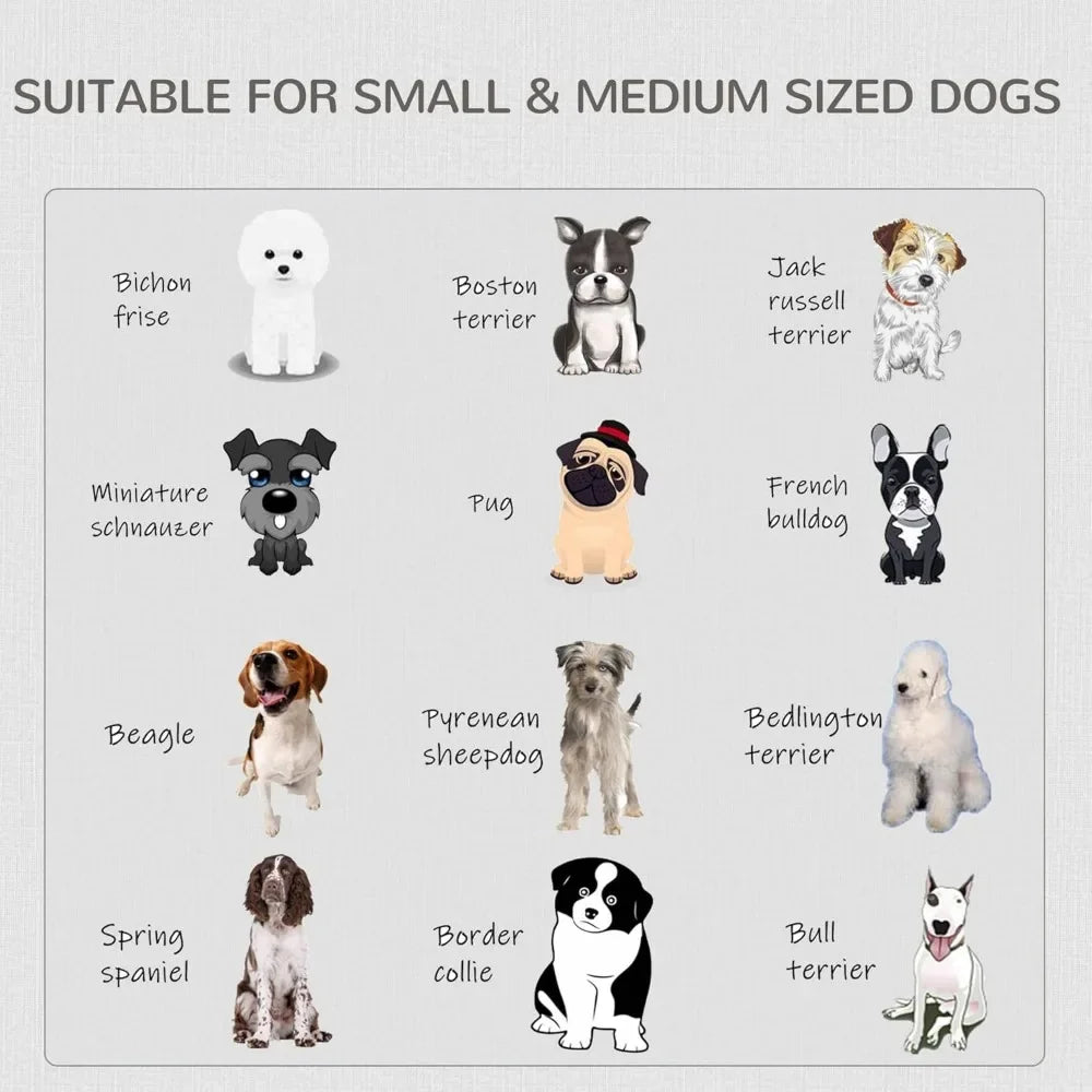 HUANZHUANG Dog Crate Furniture Wire Kennel End Table Doors