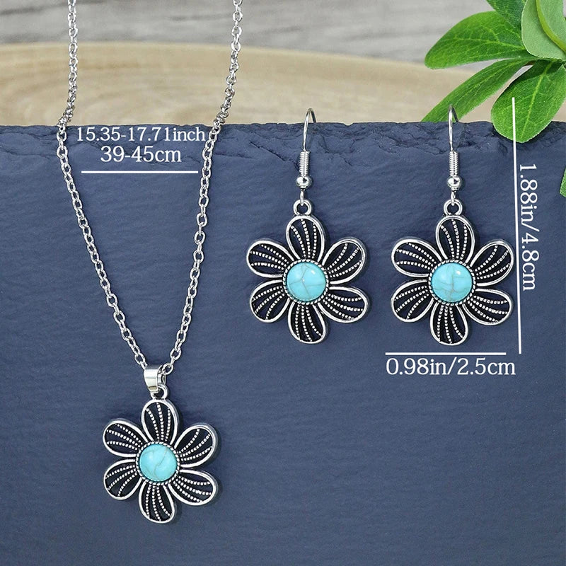 Lovbeafas Vintage Bohemian Hollow Geometric Jewelry Set