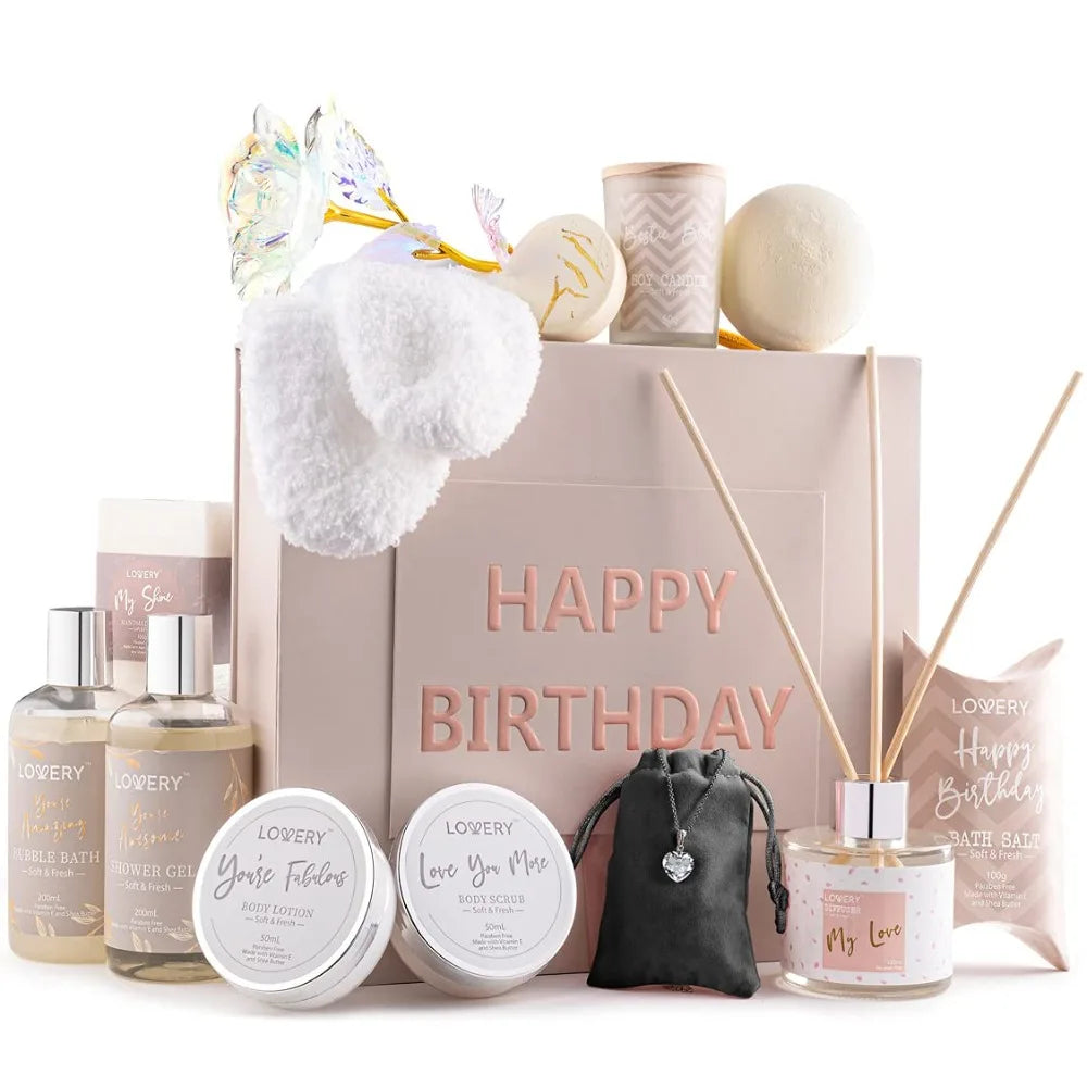 Hign-concerned Luxury Birthday Spa Gift Basket With Vit E