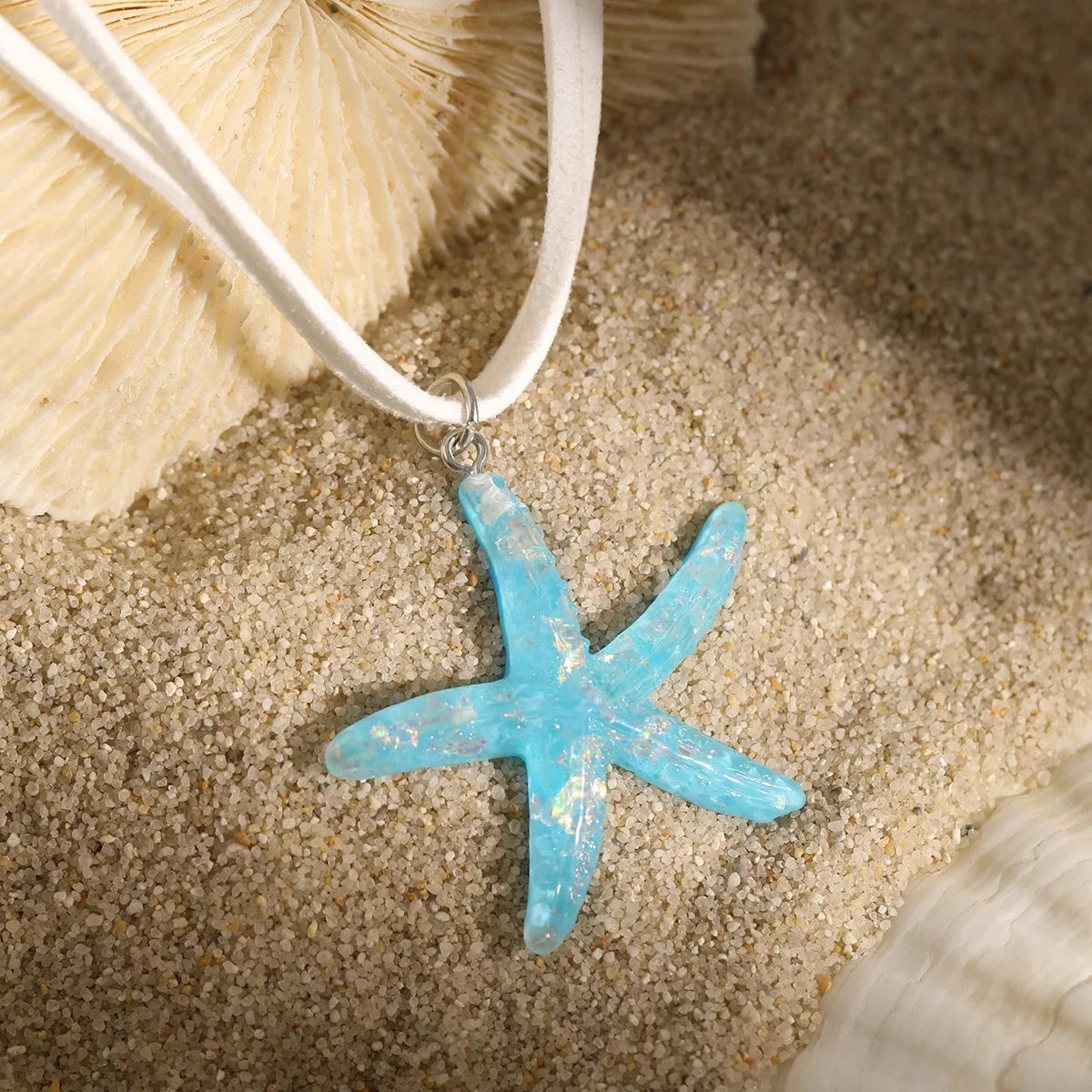 YJ WYWCN Layered Rope Chain Necklace Boho Starfish Pendant