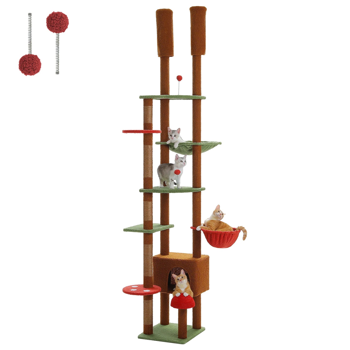 PAWZ Road Height Adjustable Wooden Cat Tree Hammock