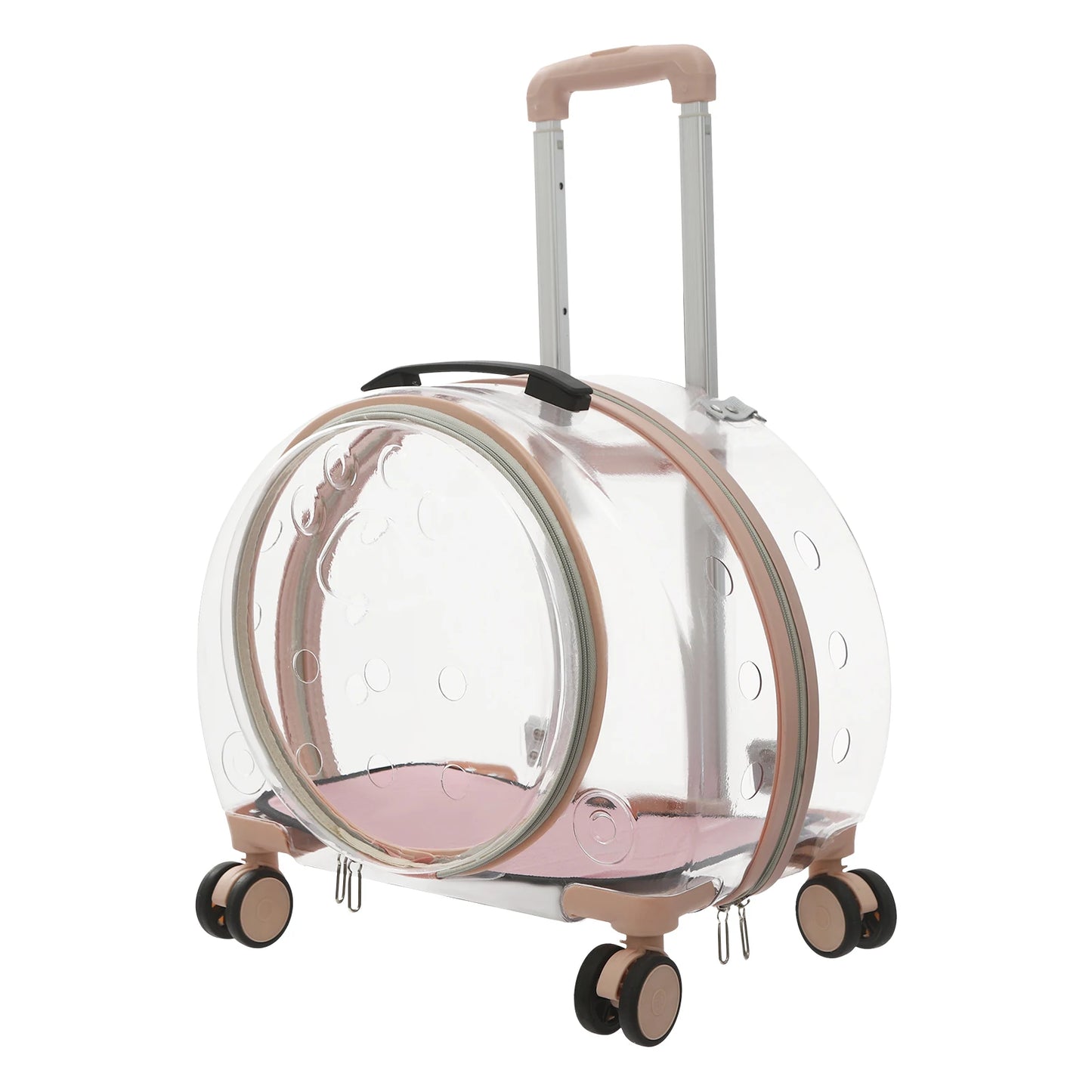 Breed Breathable Waterproof Cat Carrier With Rolling Wheels