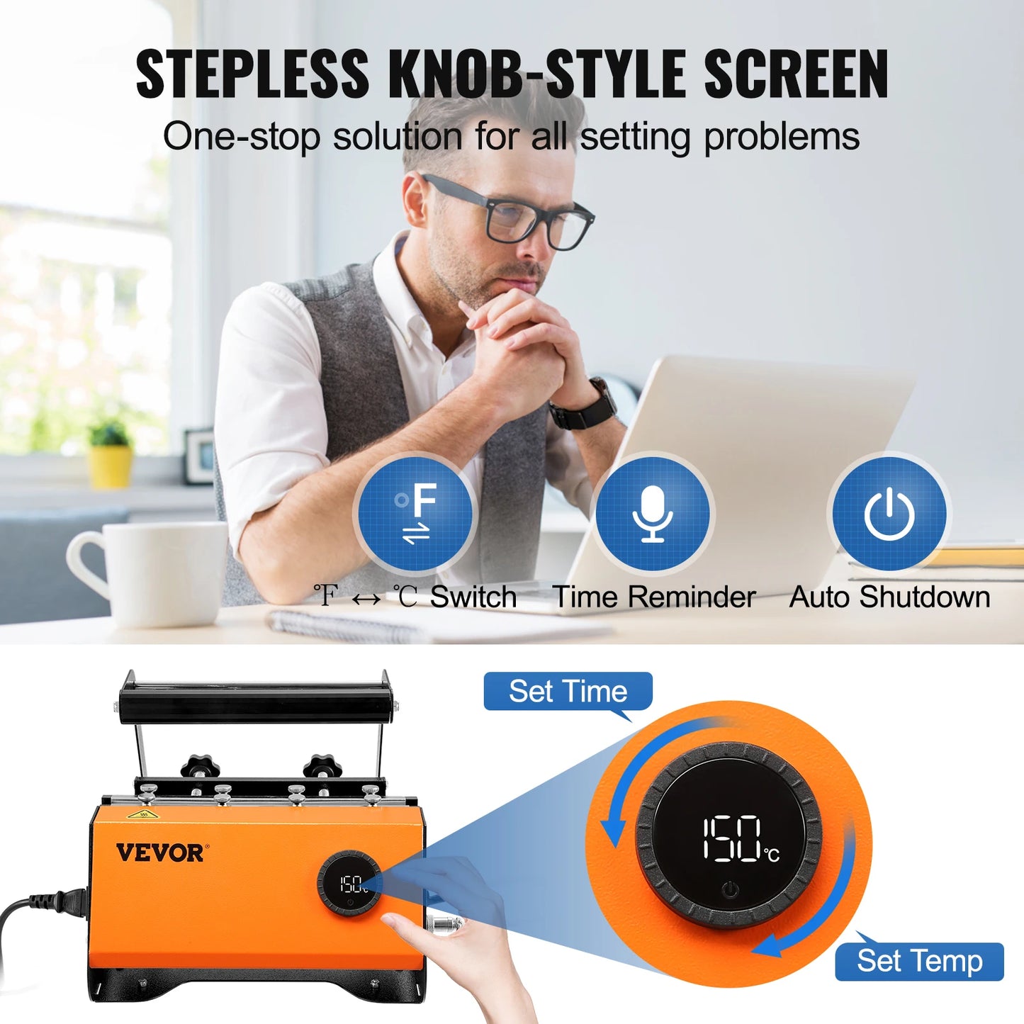 Succebuy Cup Tumbler Heat Press Touchscreen Sublimation