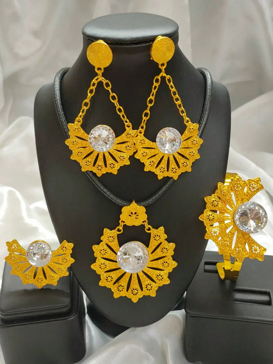 UBLAIK Nigerian Jewelry Set For Wedding African Necklace