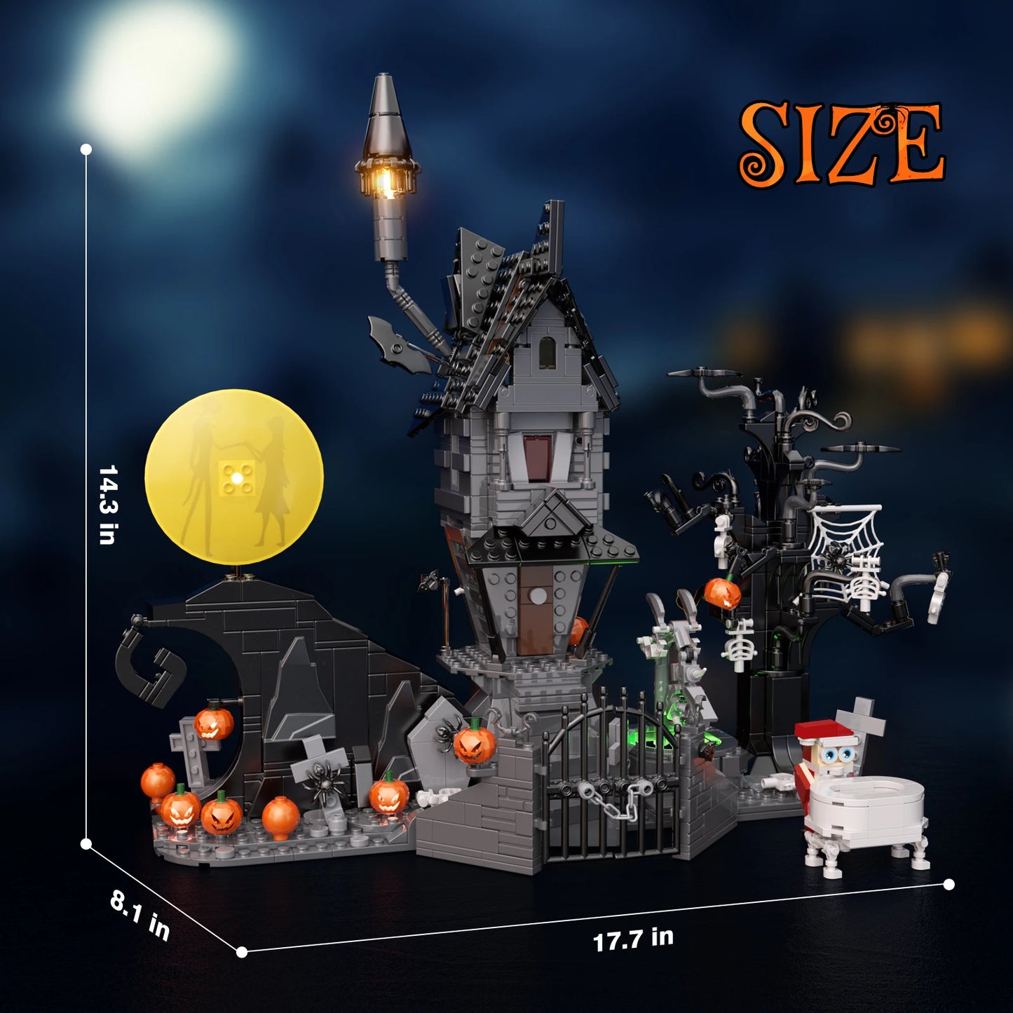 BuildMoc Nightmares Before Christmas Haunted House Blocks