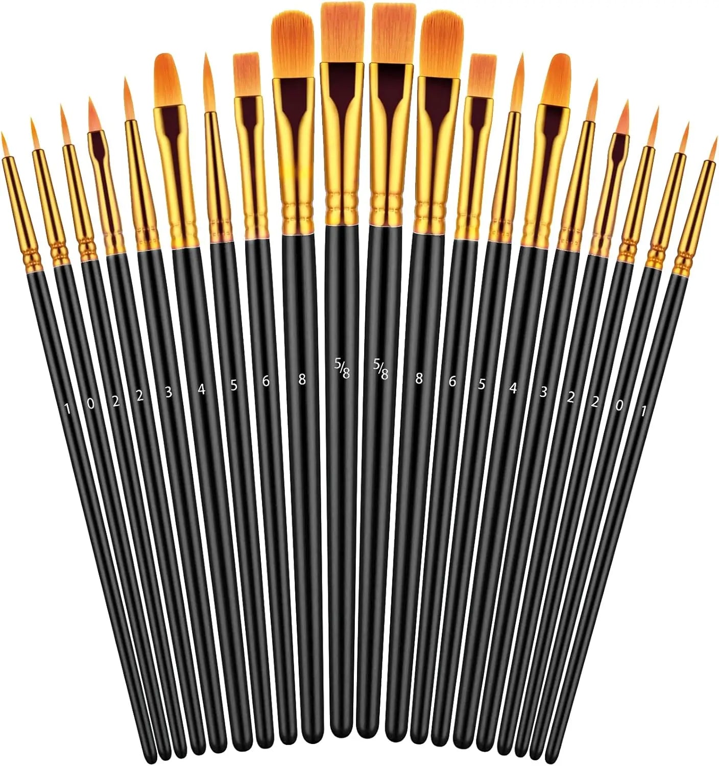 Handle 2 Pack Oil Watercolor Acrylic Brushes Professional