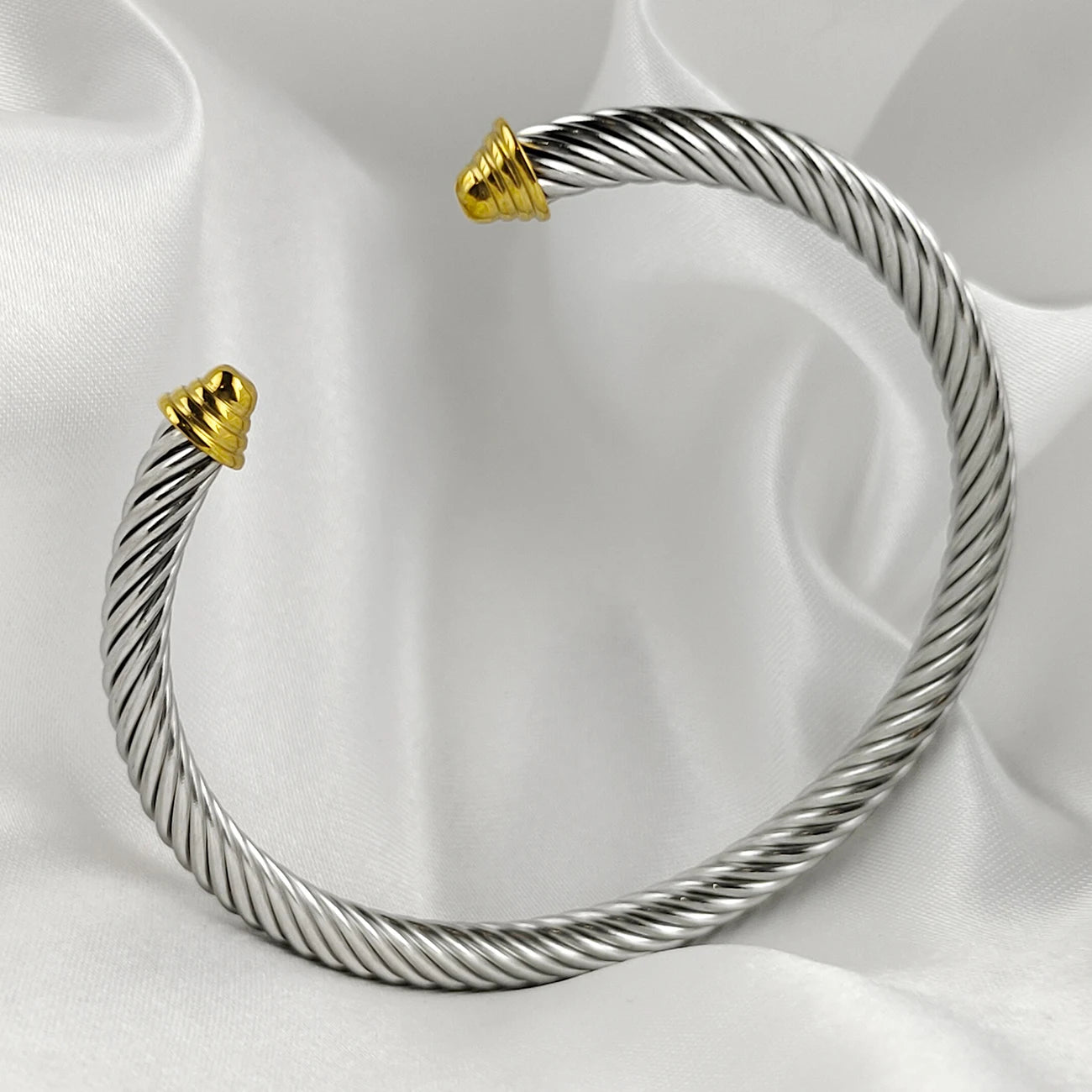 Kabolong Womens Stainless Steel Cable Bracelet Gift Box