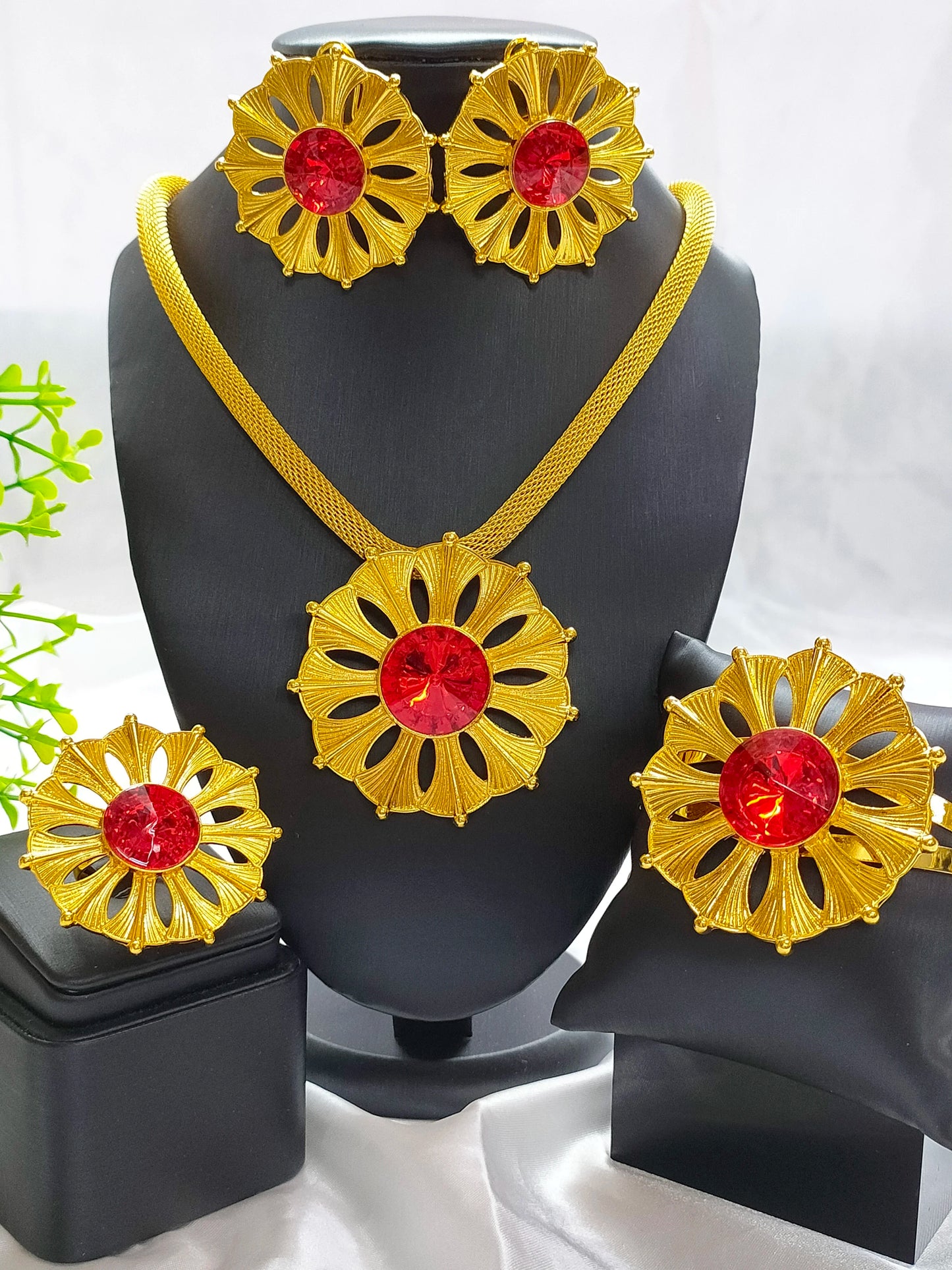 UBLAIK Nigerian Jewelry Set For Wedding African Necklace