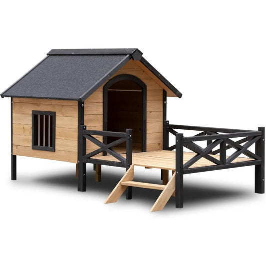 Extreme Outback Log Cabin Weatherproof Outdoor Pet Kennel