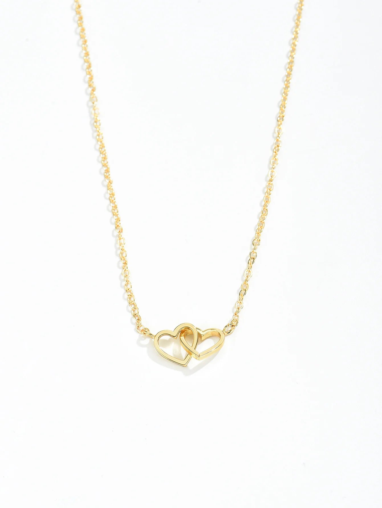 CN Zhejiang Tiny Hollow Heart Chain Necklace For Women