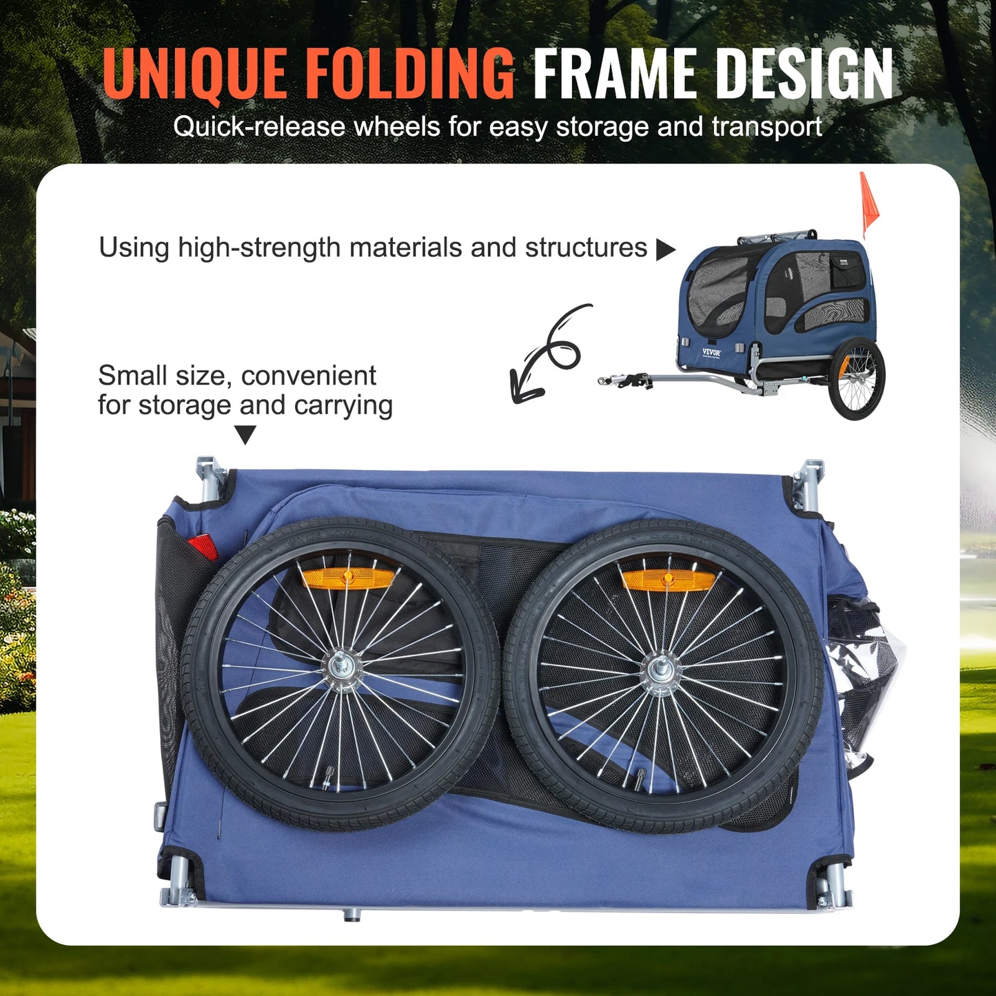 SucceBuy Pet Cart Bicycle Carrier Dog Bike Trailer
