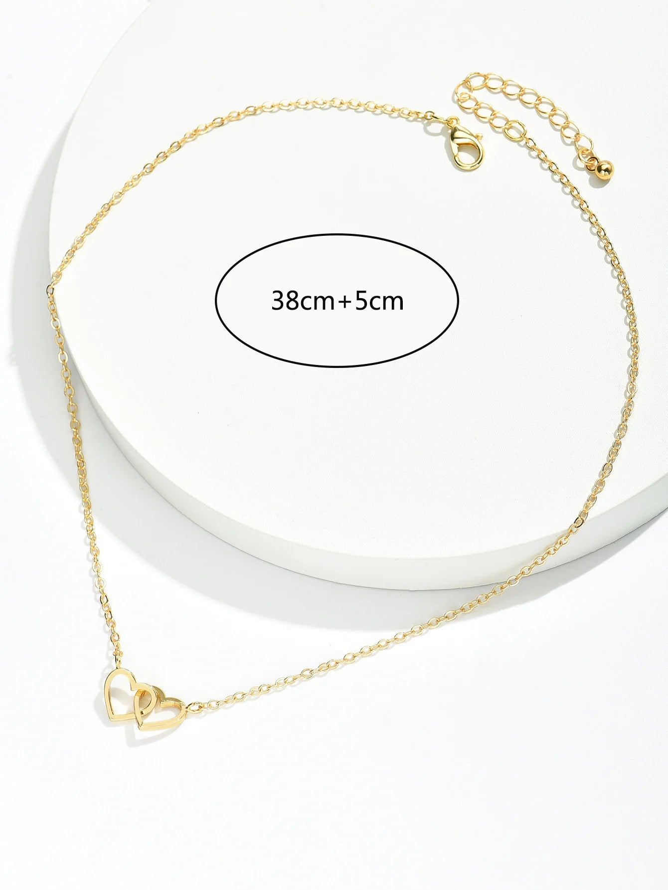 CN Zhejiang Tiny Hollow Heart Chain Necklace For Women