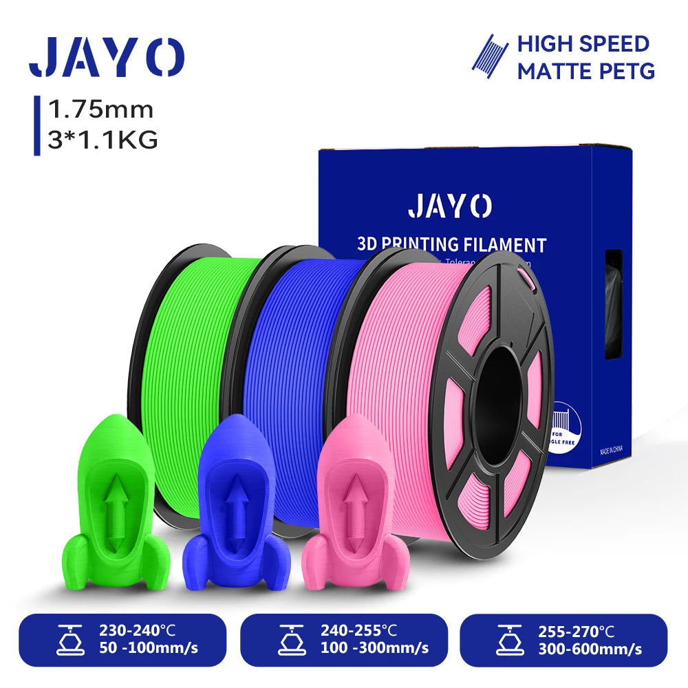 JAYO High Speed Matte PETG PLA Filament For Printing
