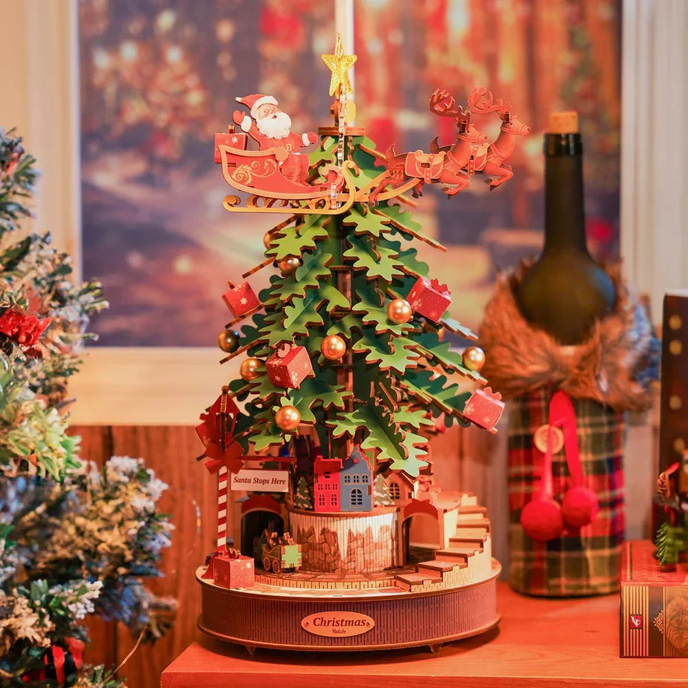 Robotime Rolife Christmas Melody Tree Music Box 3D Puzzle