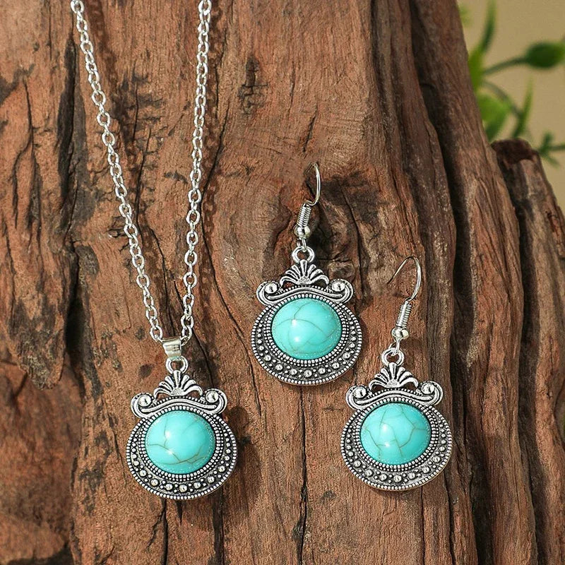 Lovbeafas Vintage Bohemian Hollow Geometric Jewelry Set