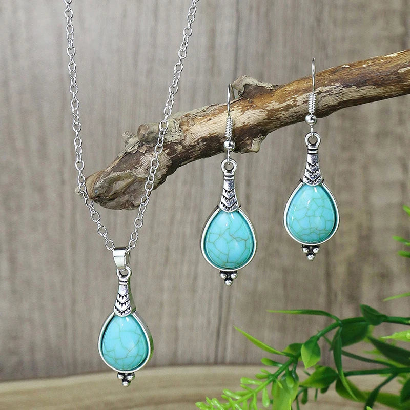 Lovbeafas Vintage Bohemian Hollow Geometric Jewelry Set