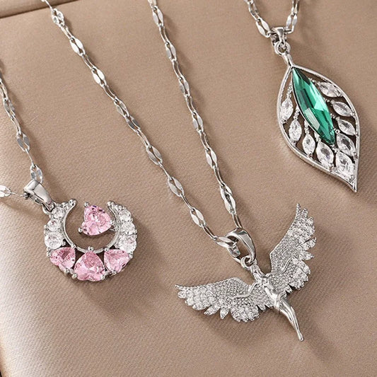 AUKYGGU Moon Necklace Dreamy Crescent Pendant Jewelry