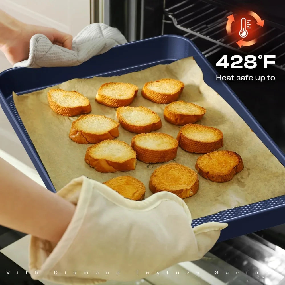 Nonstick Bakeware Set Bake Sheets And Cookie Pans Oven