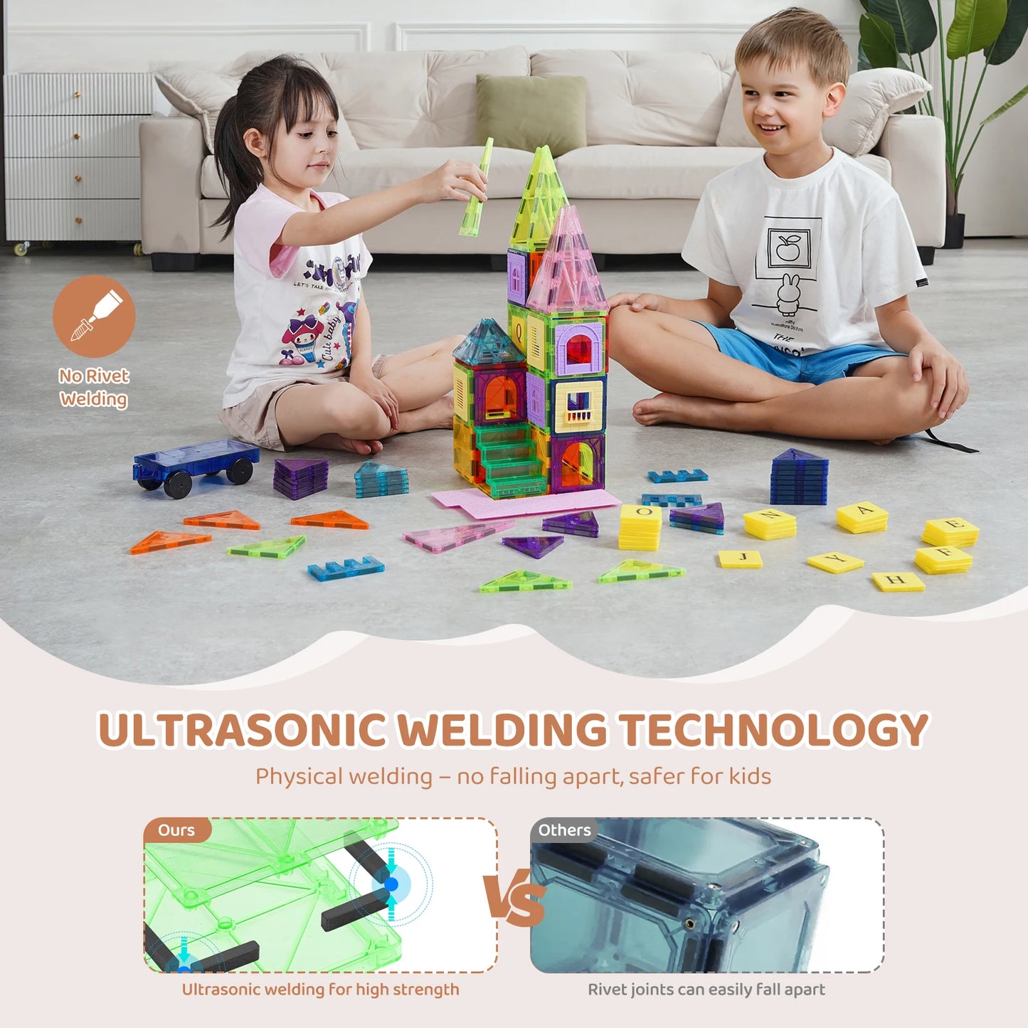 SucceBuy Magnetic Building Blocks Set Puzzle Toys Play