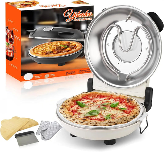 Portable Electric Pizza Oven 800F Countertop Maker Indoor