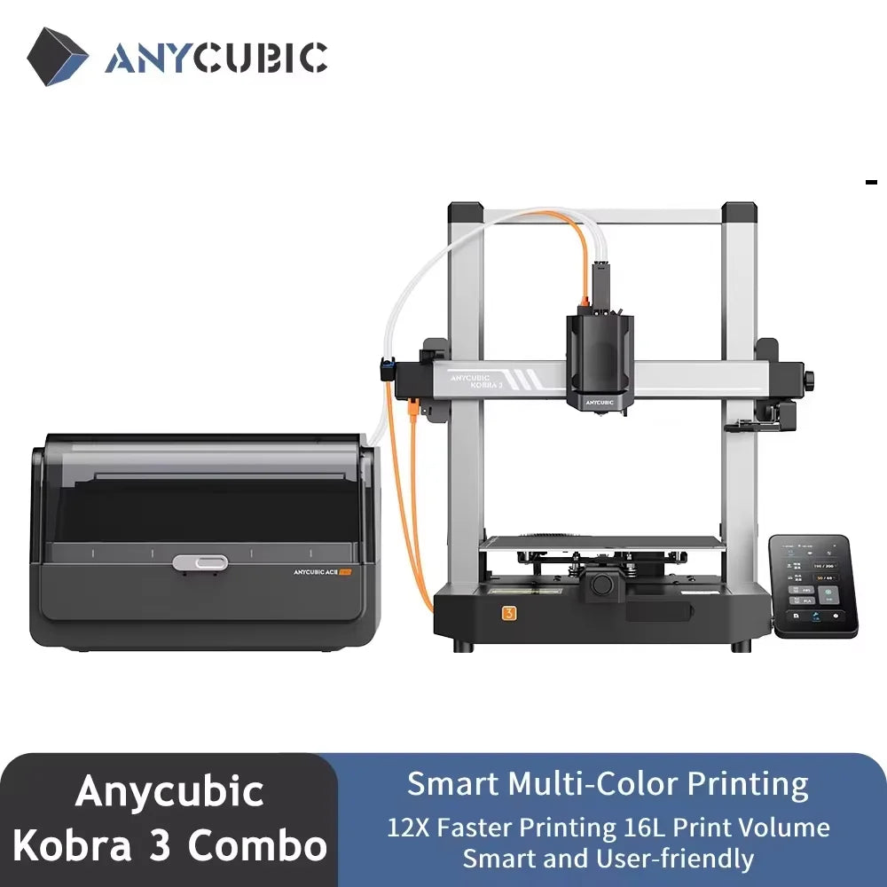 Anycubic Kobra 3 Combo AE Multi FDM 3D Printer High Speed