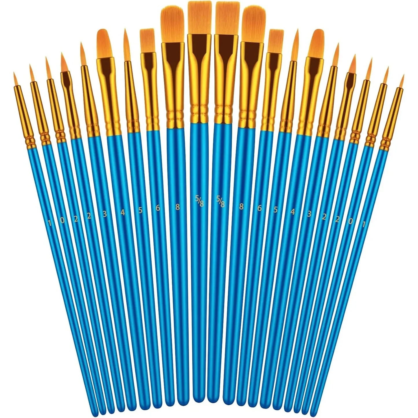 Handle 2 Pack Oil Watercolor Acrylic Brushes Professional